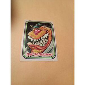 1988 Leaf Awesome All Stars Trading Card 55 Neal the Negotiator Baseball Parody